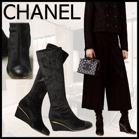 chanel boots velvet|Chanel shoes website.